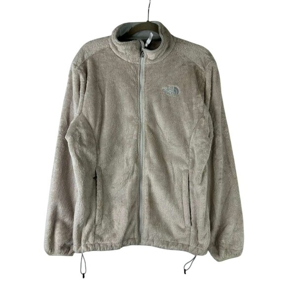 The North Face Jacket Women's XL Beige Osito Fleece Stand Up Collar Full Zip - Picture 1 of 16